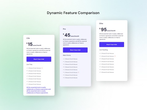 Dynamic Feature Comparison