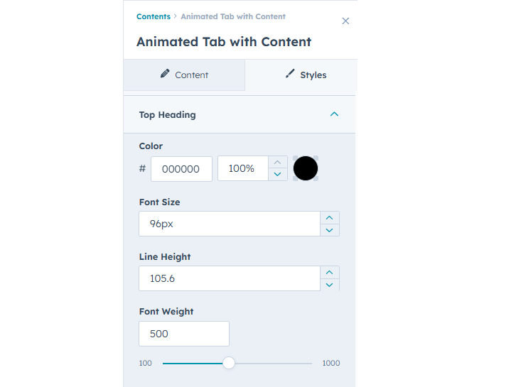 Custom Styling Options