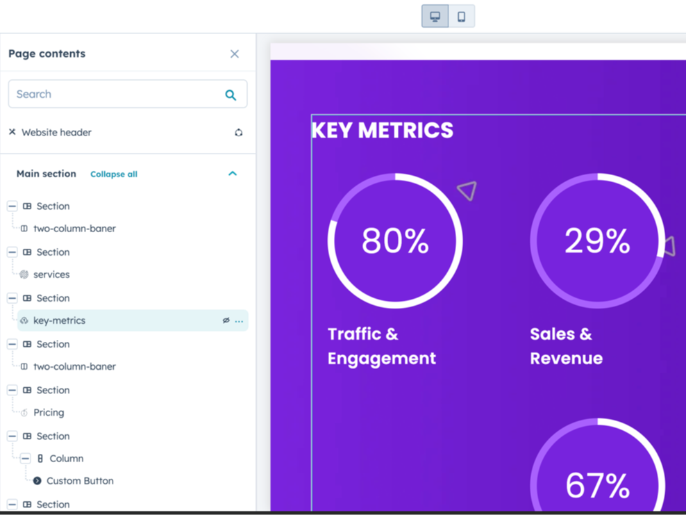 Drag and drop, modular design